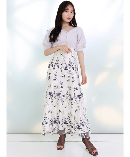 MERCURYDUO（マーキュリーデュオ）の「2WAYキーネックミニシャギーコンパクトカーディガン（カーディガン/ボレロ・レディース・アイボリー/ラベンダー/ライトグレー/ブラウン/ピンク/オレンジ・FREE）」の12枚目の写真