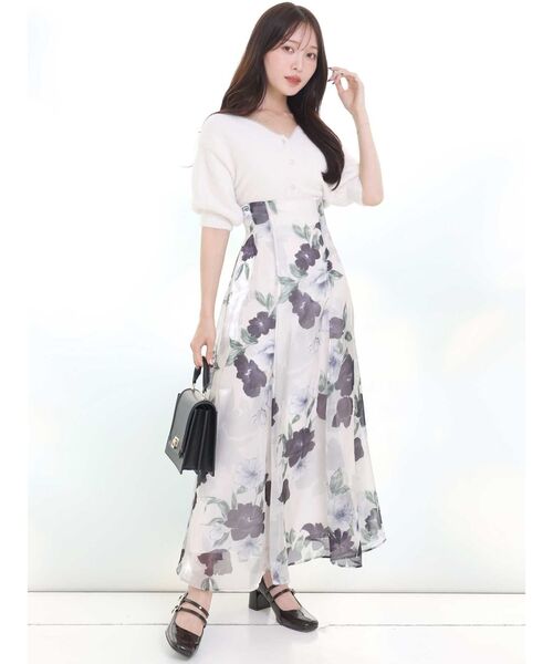 MERCURYDUO（マーキュリーデュオ）の「2WAYキーネックミニシャギーコンパクトカーディガン（カーディガン/ボレロ・レディース・アイボリー/ラベンダー/ライトグレー/ブラウン/ピンク/オレンジ・FREE）」の14枚目の写真