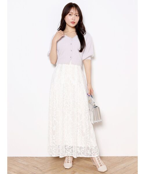 MERCURYDUO（マーキュリーデュオ）の「2WAYキーネックミニシャギーコンパクトカーディガン（カーディガン/ボレロ・レディース・アイボリー/ラベンダー/ライトグレー/ブラウン/ピンク/オレンジ・FREE）」の16枚目の写真