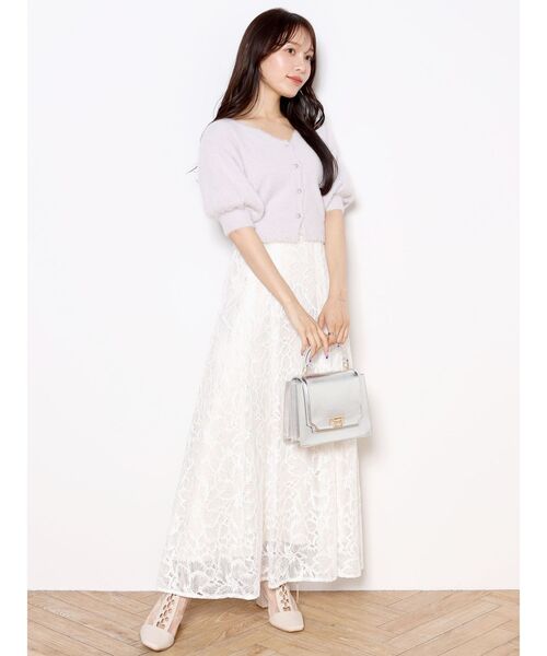 MERCURYDUO（マーキュリーデュオ）の「2WAYキーネックミニシャギーコンパクトカーディガン（カーディガン/ボレロ・レディース・アイボリー/ラベンダー/ライトグレー/ブラウン/ピンク/オレンジ・FREE）」の17枚目の写真