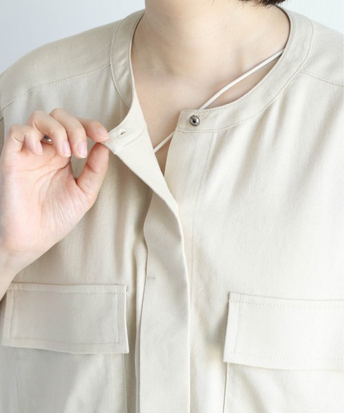 cepo（セポ）の「ドロストワークショートベスト（ベスト・レディース・オリーブ/オフホワイト/ブラック・M）」の21枚目の写真