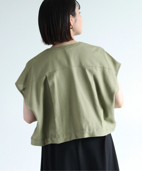 cepo（セポ）の「ドロストワークショートベスト（ベスト・レディース・オリーブ/オフホワイト/ブラック・M）」の9枚目の写真