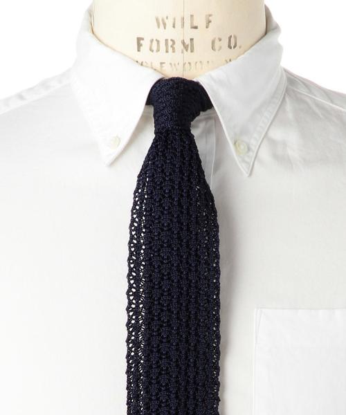 UNITED ARROWS（ユナイテッドアローズ）の「＜BOW＆ARROWS(ボウ アンド アローズ）＞ ニット タイ◆（ネクタイ・メンズ・ナチュラル/モカ/レッド/ワインレッド/オレンジ/ブラック/グレー/ダークブラウン/ケリー/ダークグリーン/コバルトブルー/ネイビー・フリー）」の10枚目の写真