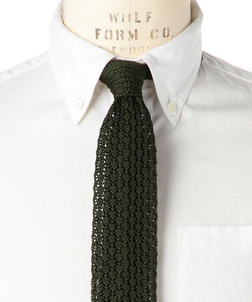 UNITED ARROWS（ユナイテッドアローズ）の「＜BOW＆ARROWS(ボウ アンド アローズ）＞ ニット タイ◆（ネクタイ・メンズ・ナチュラル/モカ/レッド/ワインレッド/オレンジ/ブラック/グレー/ダークブラウン/ケリー/ダークグリーン/コバルトブルー/ネイビー・フリー）」の7枚目の写真