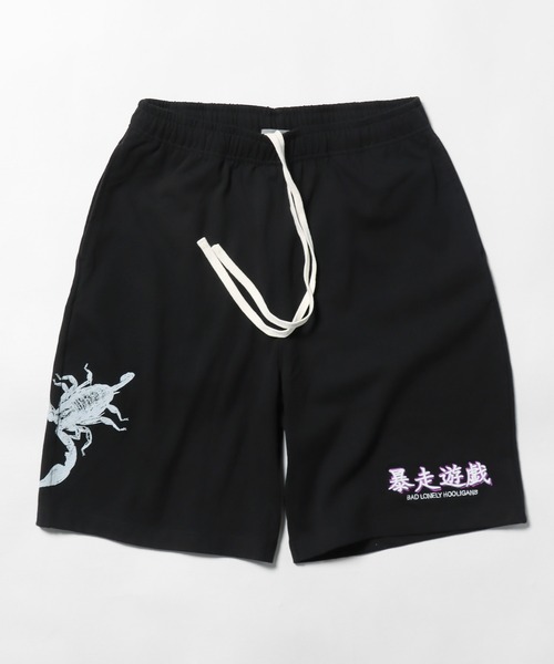 LONELY/論理（ロンリー）の「LONELY(論理)/ロンリー BOSO GAME OVERSIZE SWEAT SHORTS スウェットショーツ ハーフパンツ グラフィック（スウェットパンツ・メンズ・ブラック・L/XL）」の22枚目の写真