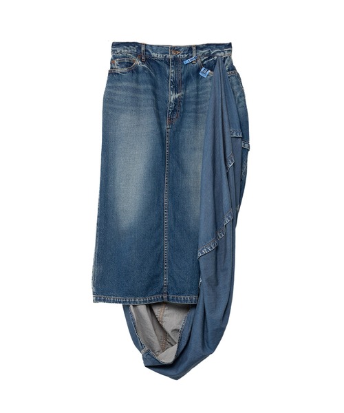Maison MIHARA YASUHIRO(メゾンミハラヤスヒロ)の「Circle Denim Skirt(デニムスカート・レディース・インディゴブルー/ブラック・38)」の2枚目の写真