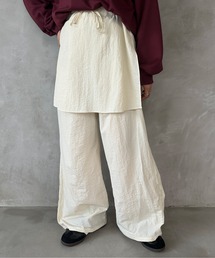 ナイロンスカートレイヤードパンツ