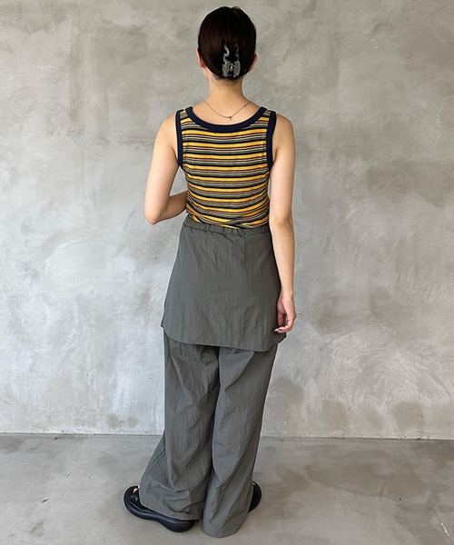 kutir（クティール）の「ナイロンスカートレイヤードパンツ（その他パンツ・レディース・グレー/アイボリー・MEDIUM/LARGE/SMALL）」の12枚目の写真