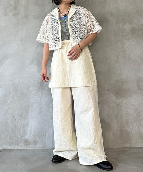 kutir（クティール）の「ナイロンスカートレイヤードパンツ（その他パンツ・レディース・グレー/アイボリー・MEDIUM/LARGE/SMALL）」の3枚目の写真