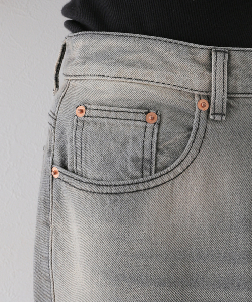 JOINT WORKS（ジョイントワークス）の「ウォッシュ ワイドデニムパンツ（デニムパンツ・レディース・チャコールグレー・SMALL/MEDIUM）」の13枚目の写真