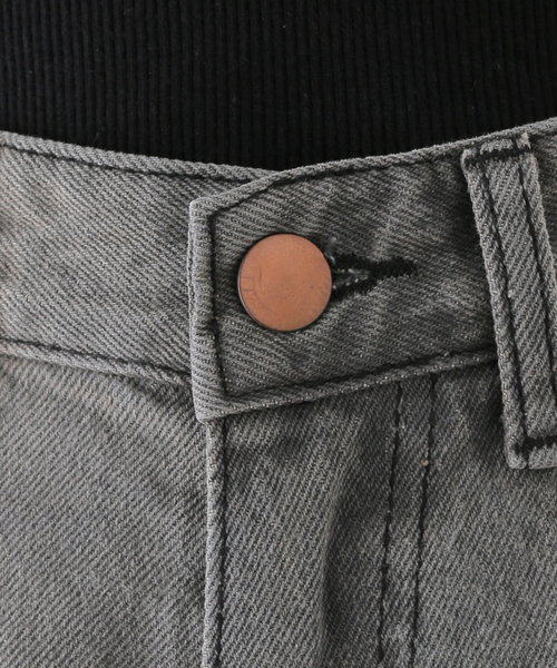 JOINT WORKS（ジョイントワークス）の「ウォッシュ ワイドデニムパンツ（デニムパンツ・レディース・チャコールグレー・SMALL/MEDIUM）」の3枚目の写真