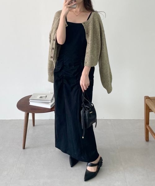 mysty woman（ミスティウーマン）の「ウエストギャザージャンスカ　975661（ジャンパースカート・レディース・ブラック/グレー系その他/ベージュ系その他・FREE）」の22枚目の写真