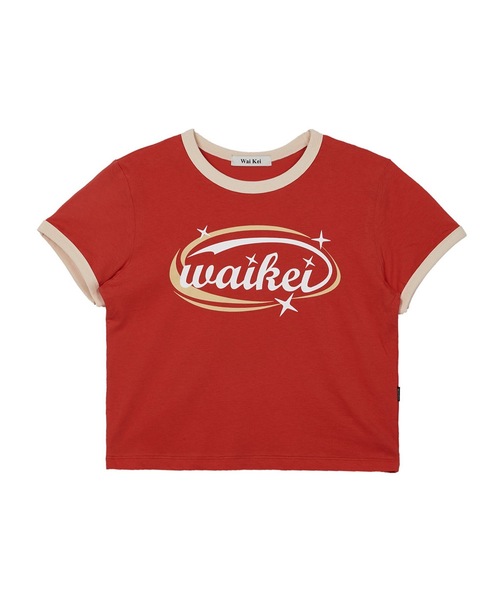 WaiKei(ワイケイ)の「【WaiKei 】ウーマン ビンテージロゴ リンガー ハーフTシャツ / Women vintage logo ringer half sleeve tshirts(Tシャツ/カットソー・レディース・イエロー/レッド/ブラック/ホワイト/クリーム・FREE)」の5枚目の写真