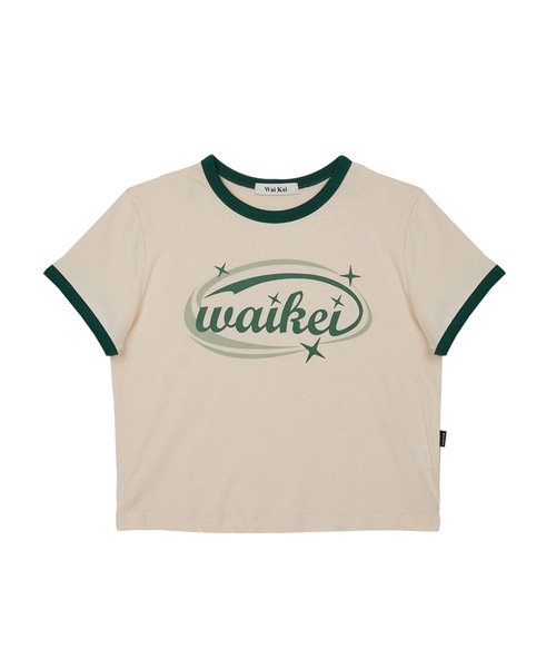 WaiKei(ワイケイ)の「【WaiKei 】ウーマン ビンテージロゴ リンガー ハーフTシャツ / Women vintage logo ringer half sleeve tshirts(Tシャツ/カットソー・レディース・イエロー/レッド/ブラック/ホワイト/クリーム・FREE)」の4枚目の写真
