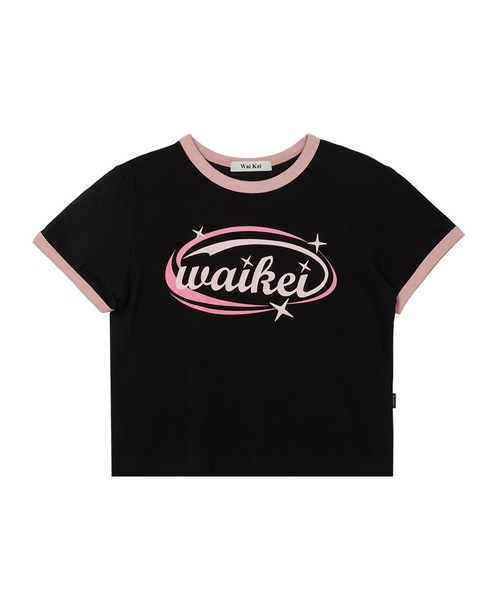 WaiKei(ワイケイ)の「【WaiKei 】ウーマン ビンテージロゴ リンガー ハーフTシャツ / Women vintage logo ringer half sleeve tshirts(Tシャツ/カットソー・レディース・イエロー/レッド/ブラック/ホワイト/クリーム・FREE)」の3枚目の写真