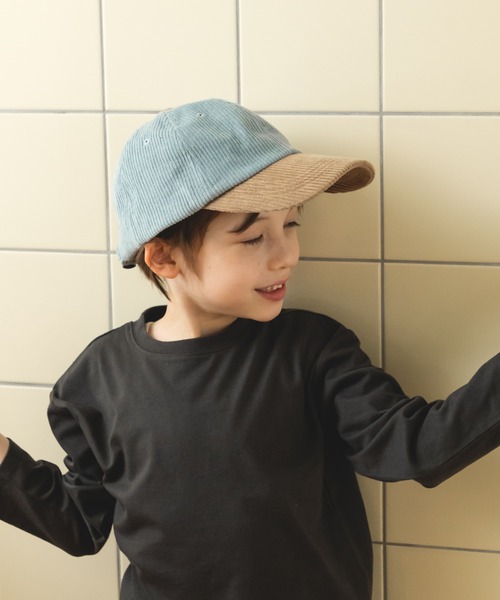 pairmanon（ペアマノン）の「コーデュロイ バイカラー キャップ（キャップ・キッズ・ブルー/ネイビー・FREE）」の6枚目の写真