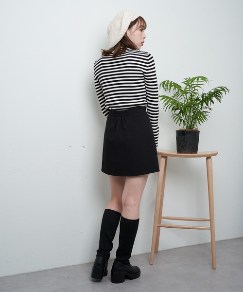 Chico（チコ）の「ニットベレー帽（ハンチング/ベレー帽・レディース・グレー/アイボリー/ブラック・FREE）」の6枚目の写真