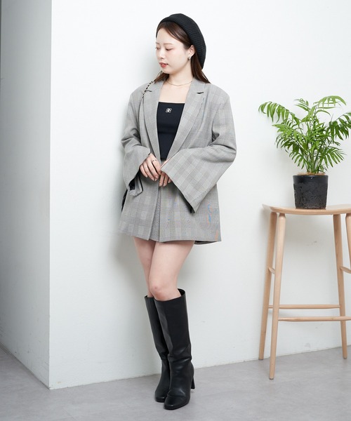 Chico（チコ）の「ニットベレー帽（ハンチング/ベレー帽・レディース・グレー/アイボリー/ブラック・FREE）」の11枚目の写真