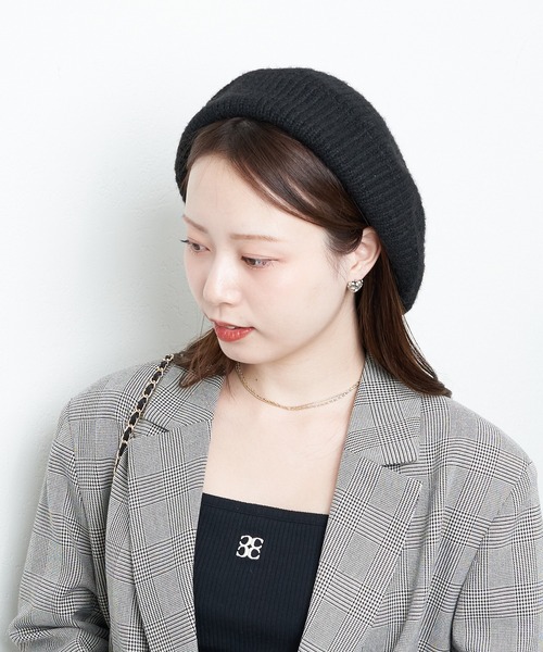 Chico（チコ）の「ニットベレー帽（ハンチング/ベレー帽・レディース・グレー/アイボリー/ブラック・FREE）」の8枚目の写真