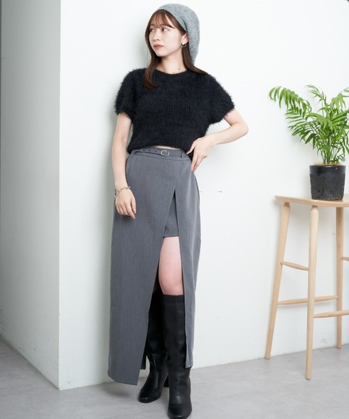 Chico（チコ）の「ニットベレー帽（ハンチング/ベレー帽・レディース・グレー/アイボリー/ブラック・FREE）」の16枚目の写真