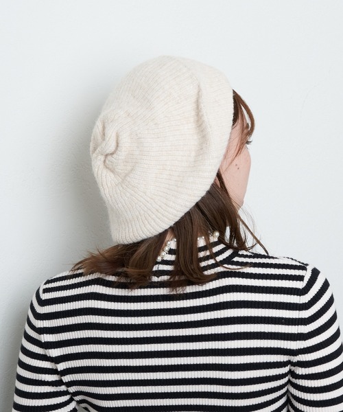 Chico（チコ）の「ニットベレー帽（ハンチング/ベレー帽・レディース・グレー/アイボリー/ブラック・FREE）」の5枚目の写真