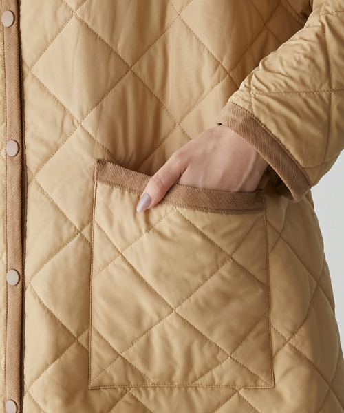 forksy.（フォルクシー）の「【forksy.】コーデュロイパイピング キルティングミドルジャケット（その他アウター・レディース・チェック/カーキ/ベージュ/ブラック・FREE）」の19枚目の写真