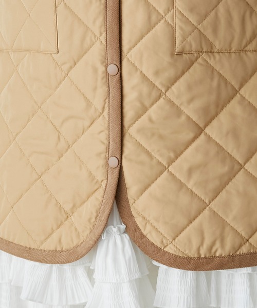 forksy.（フォルクシー）の「【forksy.】コーデュロイパイピング キルティングミドルジャケット（その他アウター・レディース・チェック/カーキ/ベージュ/ブラック・FREE）」の21枚目の写真