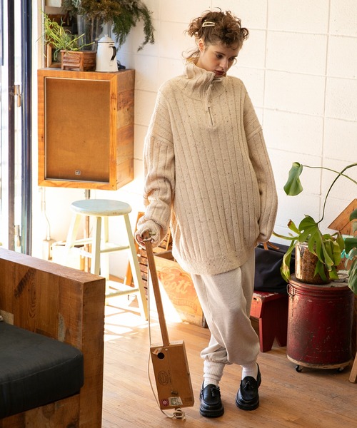 forksy.】ネップハーフジップセーラービックニット forksy.│MONO-MART