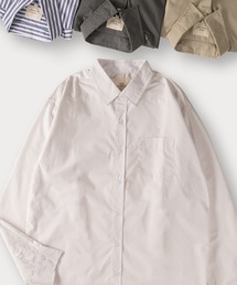 ブロードレギュラーカラーシャツ/無地&ストライプ/リラックスフィット