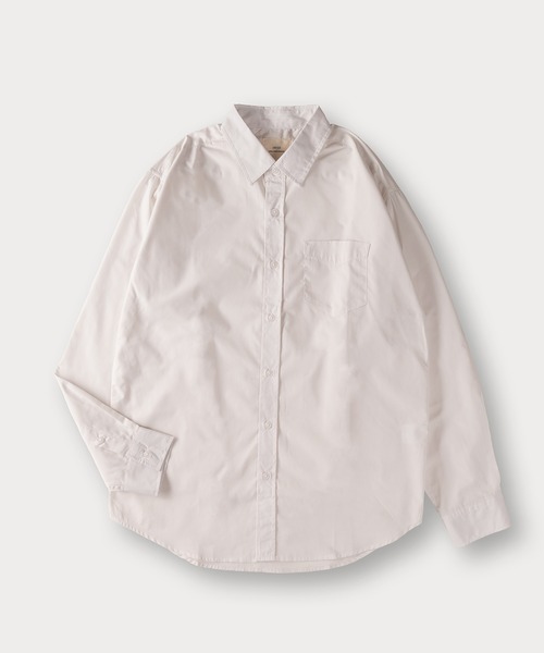 SlashDate（スラッシュデイト）の「ブロードレギュラーカラーシャツ/無地＆ストライプ/リラックスフィット（シャツ/ブラウス・メンズ・ブルー/チャコールグレー/ブラック/ベージュ/ホワイト・L/M/XL）」の6枚目の写真