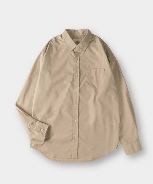 SlashDate（スラッシュデイト）の「ブロードレギュラーカラーシャツ/無地＆ストライプ/リラックスフィット（シャツ/ブラウス・メンズ・ブルー/チャコールグレー/ブラック/ベージュ/ホワイト・L/M/XL）」の8枚目の写真