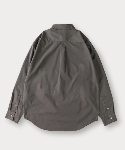 SlashDate（スラッシュデイト）の「ブロードレギュラーカラーシャツ/無地＆ストライプ/リラックスフィット（シャツ/ブラウス・メンズ・ブルー/チャコールグレー/ブラック/ベージュ/ホワイト・L/M/XL）」の11枚目の写真