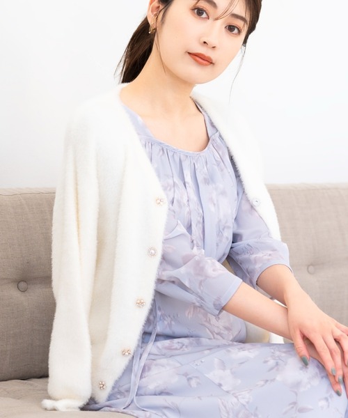 セール】【新色追加】シャギービジューカーディガン/MM338401