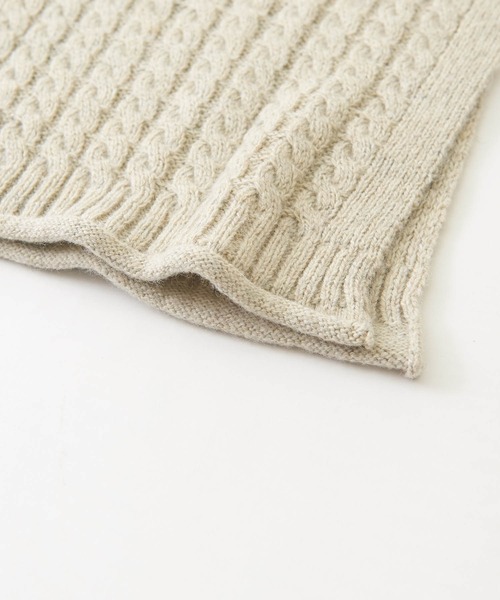 CUBE SUGAR（キューブシュガー）の「アンティークニットバラクラバケープ（ネックウォーマー/スヌード・レディース・グリーン/チャコールグレー/ピンク/ナチュラル・M）」の16枚目の写真