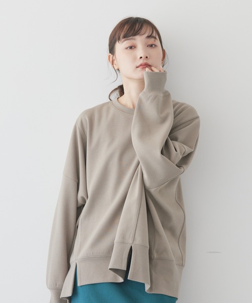 AMERICAN HOLIC（アメリカンホリック）の「切替ワイドポンチプルオーバー（Tシャツ/カットソー・レディース・ブラウン/ライトグレー/モカ/ブラック/グリーン・M/L）」の4枚目の写真