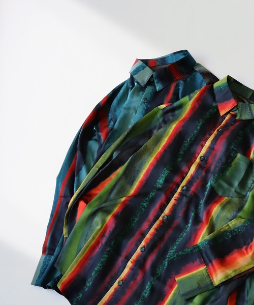 antiqua（アンティカ）の「ニュアンスストライプシャツ（シャツ/ブラウス・レディース・ブルー/イエロー・FREE）」の17枚目の写真