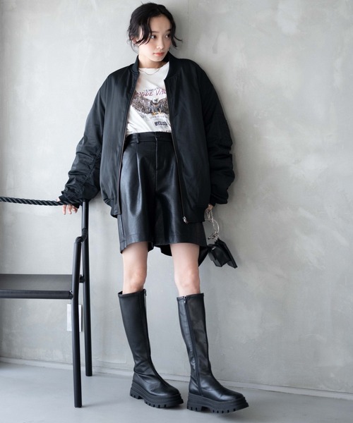 WEGO(ウィゴー)の「WEGO/ヴィンテージライクMA-1(MA-1・レディース・ブラック/カーキ・FREE)」の3枚目の写真