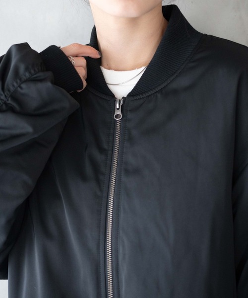 WEGO(ウィゴー)の「WEGO/ヴィンテージライクMA-1(MA-1・レディース・ブラック/カーキ・FREE)」の5枚目の写真