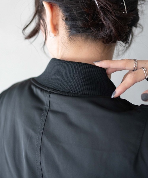 WEGO(ウィゴー)の「WEGO/ヴィンテージライクMA-1(MA-1・レディース・ブラック/カーキ・FREE)」の9枚目の写真