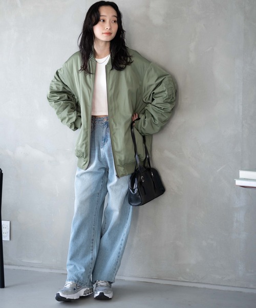 WEGO(ウィゴー)の「WEGO/ヴィンテージライクMA-1(MA-1・レディース・ブラック/カーキ・FREE)」の14枚目の写真