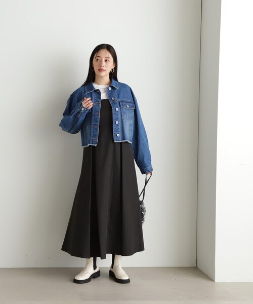 N.（N. Natural Beauty Basic）（エヌエヌナチュラルビューティーベーシック）の「【S Size Line】◆ボリュームジャンスカワンピース（ジャンパースカート・レディース・ベージュ/ブラック/チャコール・SMALL/MEDIUM）」の11枚目の写真