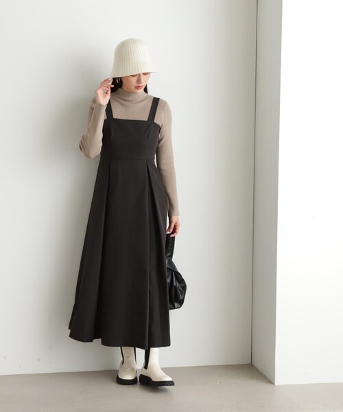 N.（N. Natural Beauty Basic）（エヌエヌナチュラルビューティーベーシック）の「【S Size Line】◆ボリュームジャンスカワンピース（ジャンパースカート・レディース・ベージュ/ブラック/チャコール・SMALL/MEDIUM）」の13枚目の写真