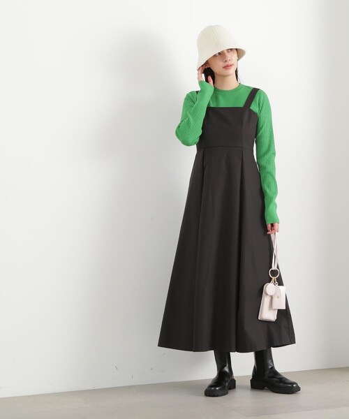N.（N. Natural Beauty Basic）（エヌエヌナチュラルビューティーベーシック）の「【S Size Line】◆ボリュームジャンスカワンピース（ジャンパースカート・レディース・ベージュ/ブラック/チャコール・SMALL/MEDIUM）」の16枚目の写真