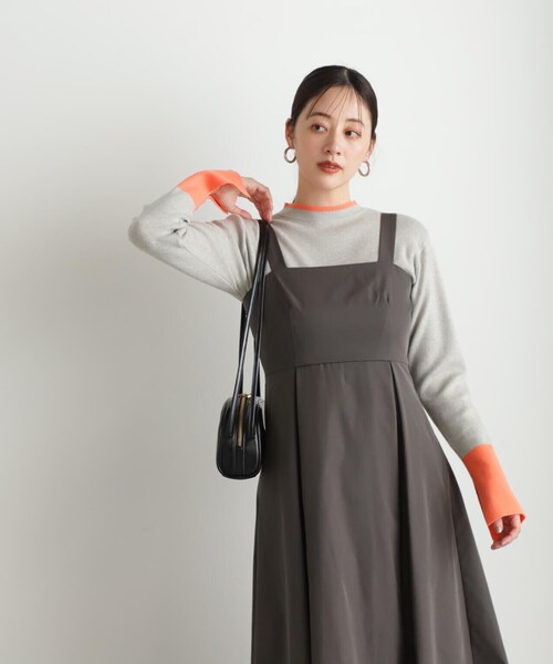 N.（N. Natural Beauty Basic）（エヌエヌナチュラルビューティーベーシック）の「【S Size Line】◆ボリュームジャンスカワンピース（ジャンパースカート・レディース・ベージュ/ブラック/チャコール・SMALL/MEDIUM）」の18枚目の写真