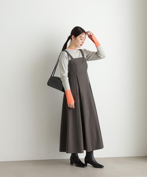 N.（N. Natural Beauty Basic）（エヌエヌナチュラルビューティーベーシック）の「【S Size Line】◆ボリュームジャンスカワンピース（ジャンパースカート・レディース・ベージュ/ブラック/チャコール・SMALL/MEDIUM）」の21枚目の写真