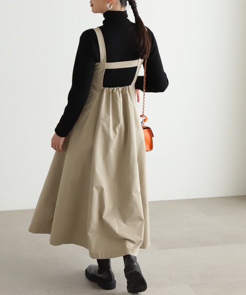 N.（N. Natural Beauty Basic）（エヌエヌナチュラルビューティーベーシック）の「【S Size Line】◆ボリュームジャンスカワンピース（ジャンパースカート・レディース・ベージュ/ブラック/チャコール・SMALL/MEDIUM）」の3枚目の写真