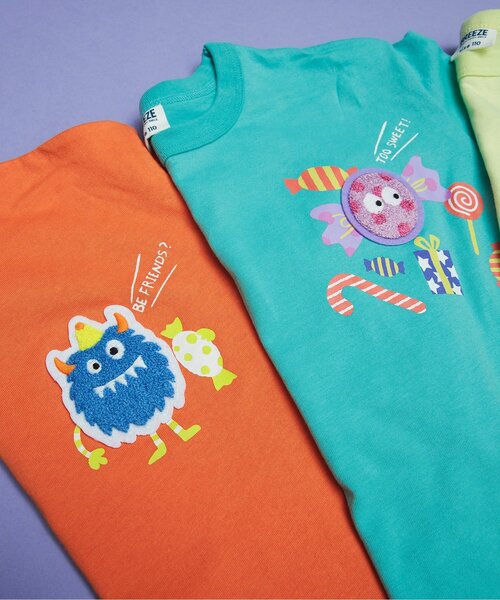 BREEZE（ブリーズ）の「【リンクコーデ可能】ハッピーハロウィンTシャツ（Tシャツ/カットソー・キッズ・エメラルド/ライム/オレンジ/パープル/ブラック/アイボリー・90/130/140/100/120/110/80）」の8枚目の写真