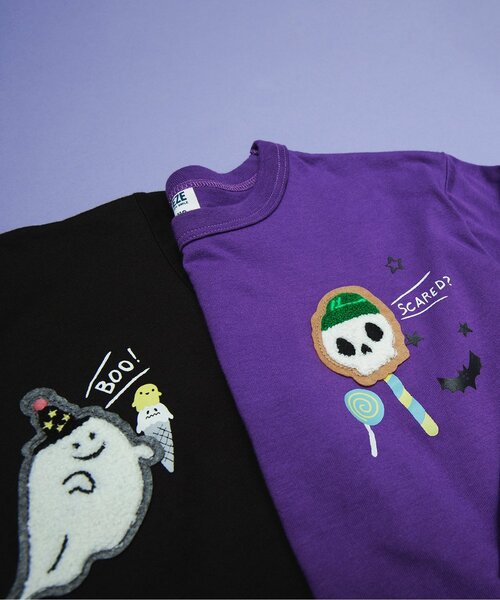 BREEZE（ブリーズ）の「【リンクコーデ可能】ハッピーハロウィンTシャツ（Tシャツ/カットソー・キッズ・エメラルド/ライム/オレンジ/パープル/ブラック/アイボリー・90/130/140/100/120/110/80）」の9枚目の写真