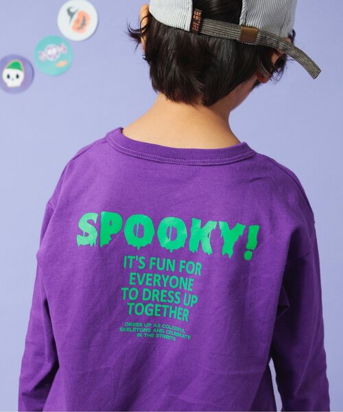 BREEZE（ブリーズ）の「【リンクコーデ可能】ハッピーハロウィンTシャツ（Tシャツ/カットソー・キッズ・エメラルド/ライム/オレンジ/パープル/ブラック/アイボリー・90/130/140/100/120/110/80）」の18枚目の写真