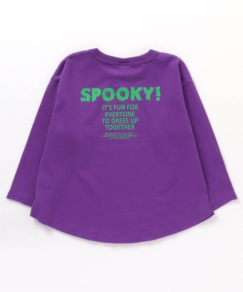 BREEZE（ブリーズ）の「【リンクコーデ可能】ハッピーハロウィンTシャツ（Tシャツ/カットソー・キッズ・エメラルド/ライム/オレンジ/パープル/ブラック/アイボリー・90/130/140/100/120/110/80）」の22枚目の写真
